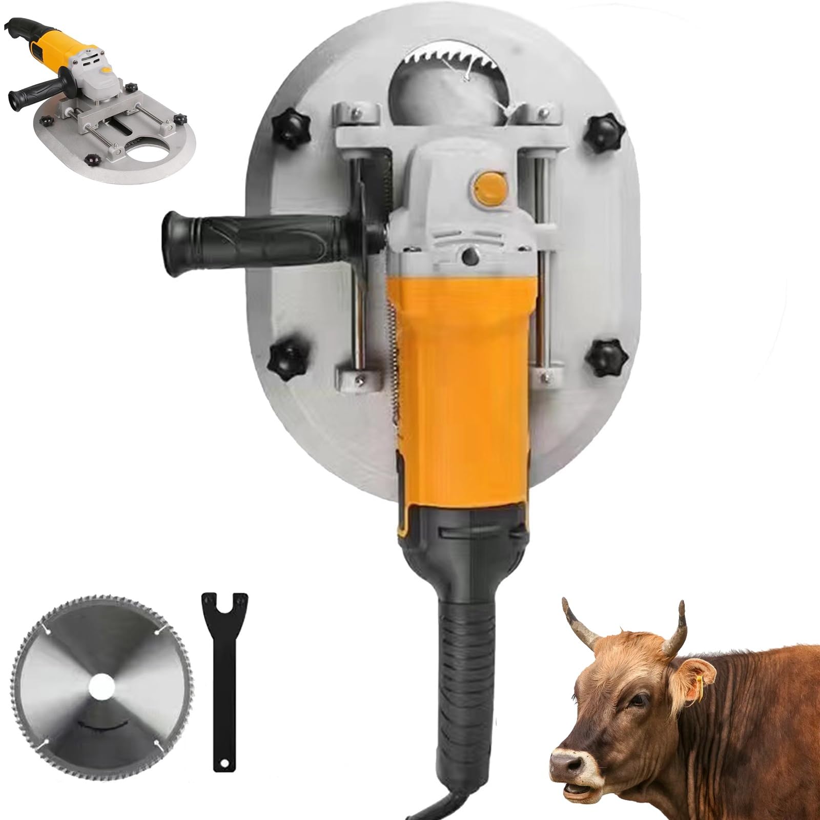 Decornatrice elettrica portatile per bovini, macchina taglia corna ad alta velocità da 1700 W, con lama in acciaio ad alta velocità da 85 mm, per bovini, tori, ovini, uso agricolo