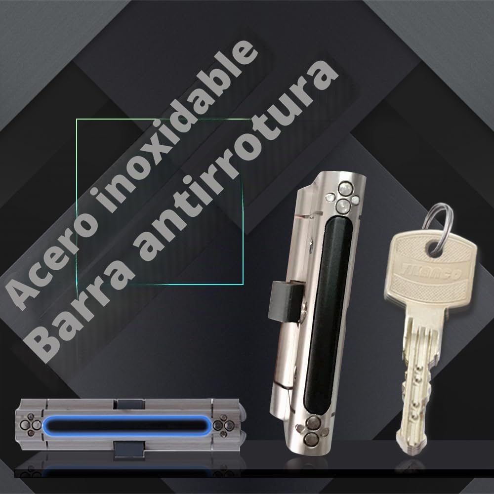Cilindro de pomo 30 40 mm, Anti-Ruptura Cerradura de cilindro de embutir, 5 llaves principales y tarjeta de código