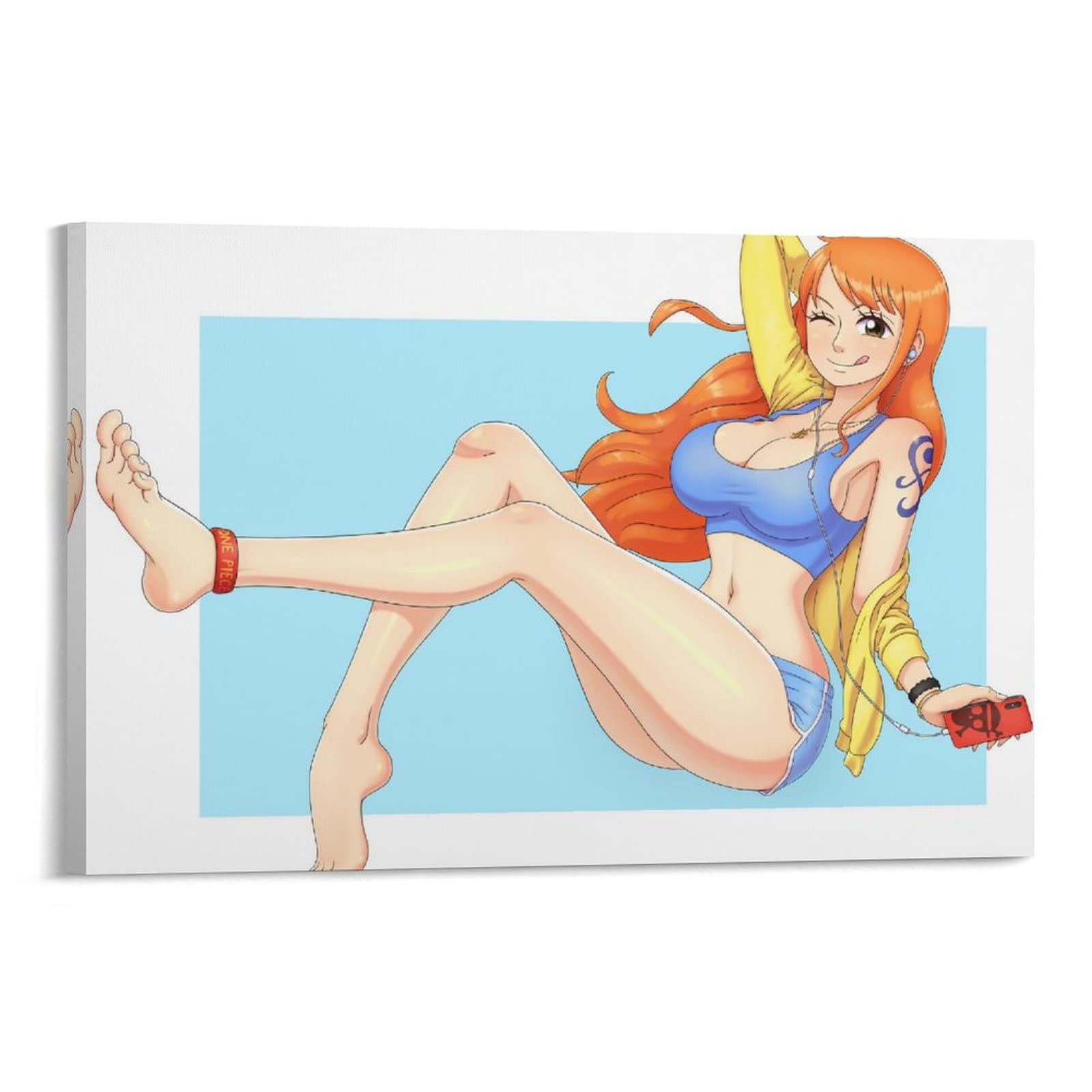 Amazon.co.jp: Nami アニメ ワンピース ナミ 巨乳 セクシー ホット ガール ビキニ 水着 アート  ポスターキャンバスポスター壁アートの装飾リビングルームの寝室の装飾のための絵画の印刷キャンバスポスター寝室の装飾スポーツ風景オフィスルームの装飾ギフト  20x30inch ...
