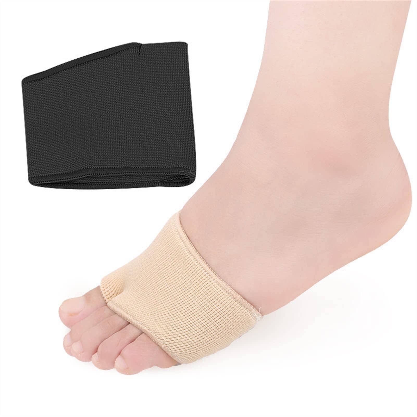 paio di cuscinetti per maniche metatarsali per donne e uomini, mezza punta, alluce valgo, cuscinetti in gel per avampiede, cuscino, mezza calza, per prevenire vesciche, piedi diabetici