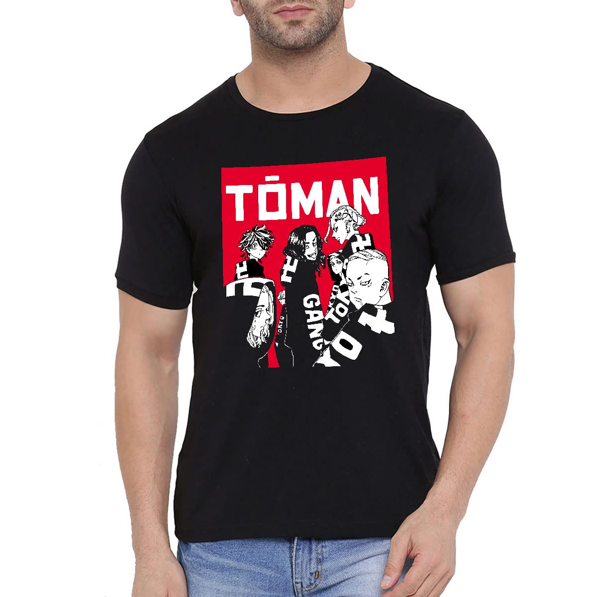 WILDSTATokyo Revengers Printed T-Shirt for Men Manga t Shirt | Tokyo Manji Gang Logo Printed T Shirt | 100% Cotton T Shirt | Anime T-Shirt