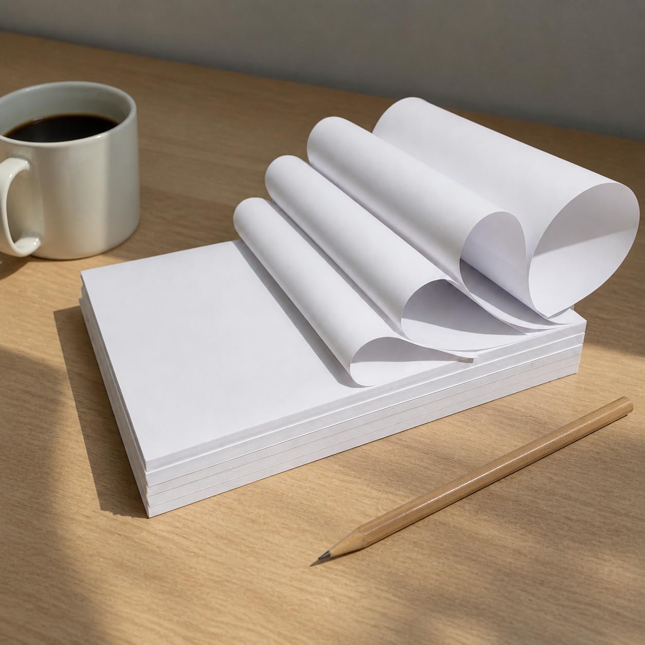 Blanko-Notizblock, Papier, 100 Blätter, size to 4