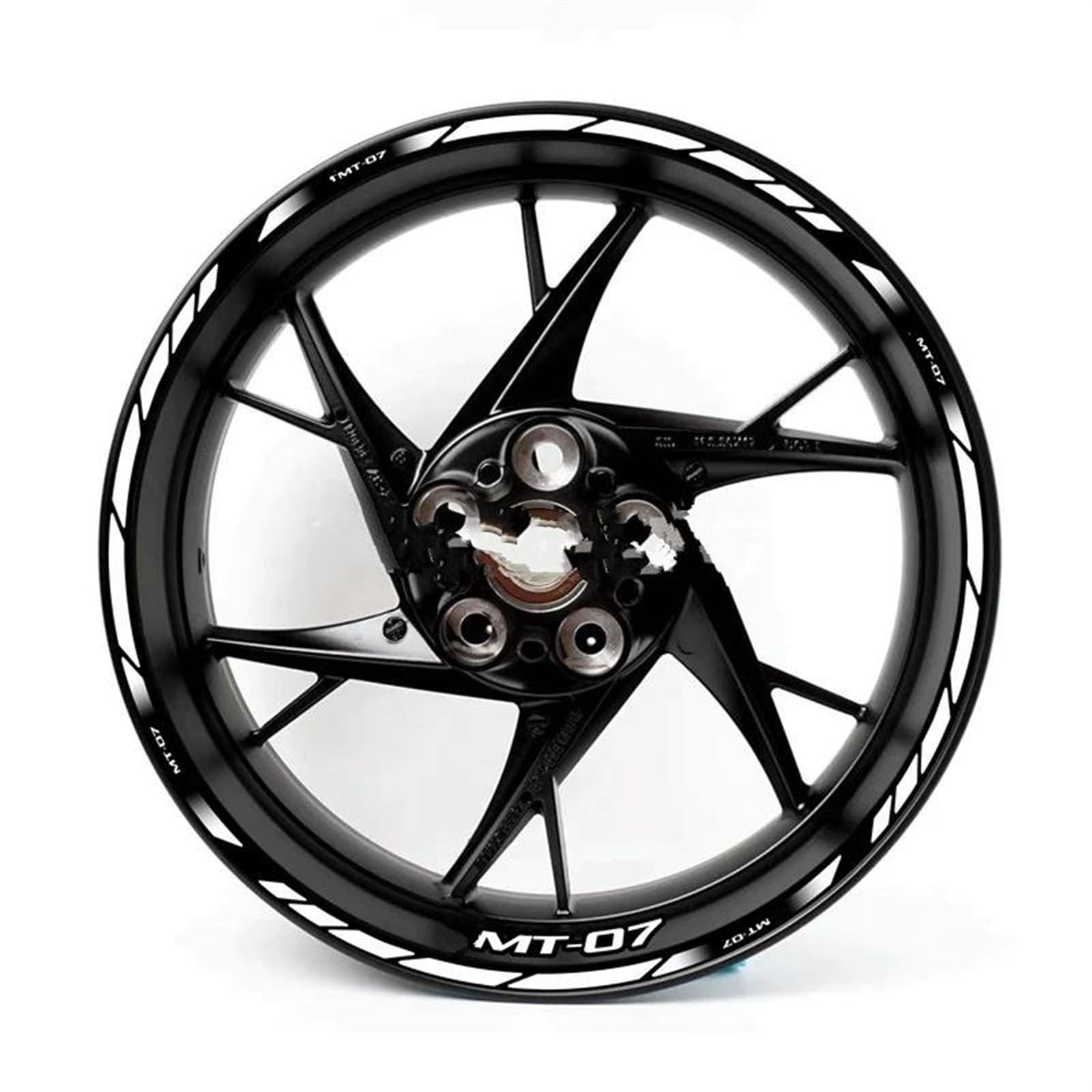 Reflective Motorcycle Wheel Stickers Rim Decal Set for Yamaha MT 07 2020 2021 Decorative(Color11)
