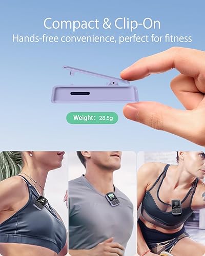 Miniatura 3 de Yoton Reproductor de MP3 con Bluetooth 5.2, almacenamiento de 64 GB, tamaño mini, música de alta fidelidad, con clip deportivo, control de volumen