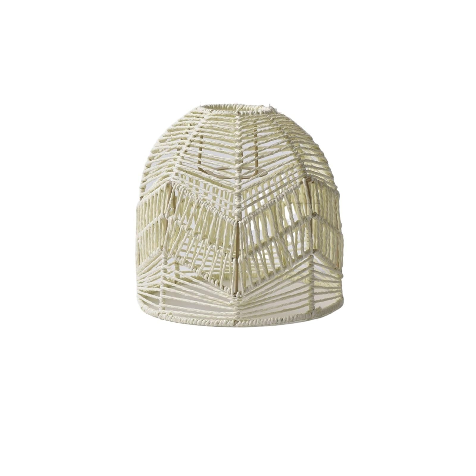 HKYBCF Lamp Shade Lantern Pendant Lamp Rattan Wicker Hand-Woven Lampshades Lighting Fixtures Hanging Light for Bedroom(White)