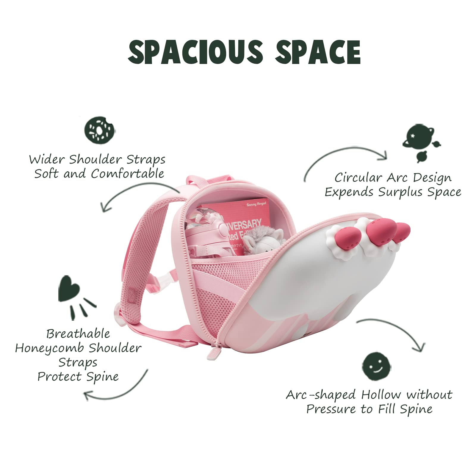 Zoyzoii Zaino per Bambini - Zaino Asilo Bambino Animale Scuola Borsa Zainetto Bambina da 2 a 8 Anni Idee Regalo per Ragazza e Ragazzo per Compleanno,Nuovo Semestre,Viaggi