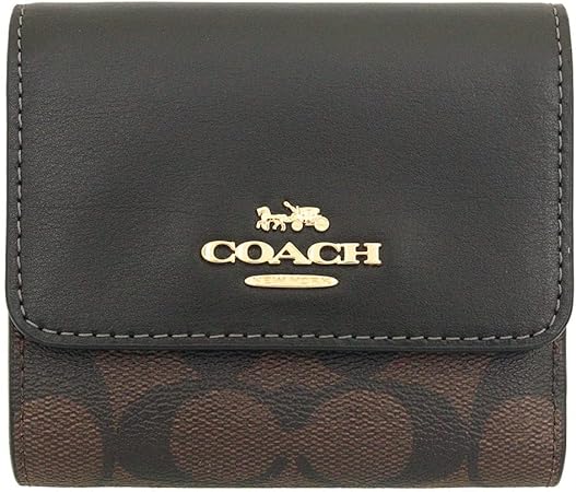 【新品未使用】COACH 三つ折り財布 ブラウン COACH 三つ折り財布 ダークブラウン/レッド