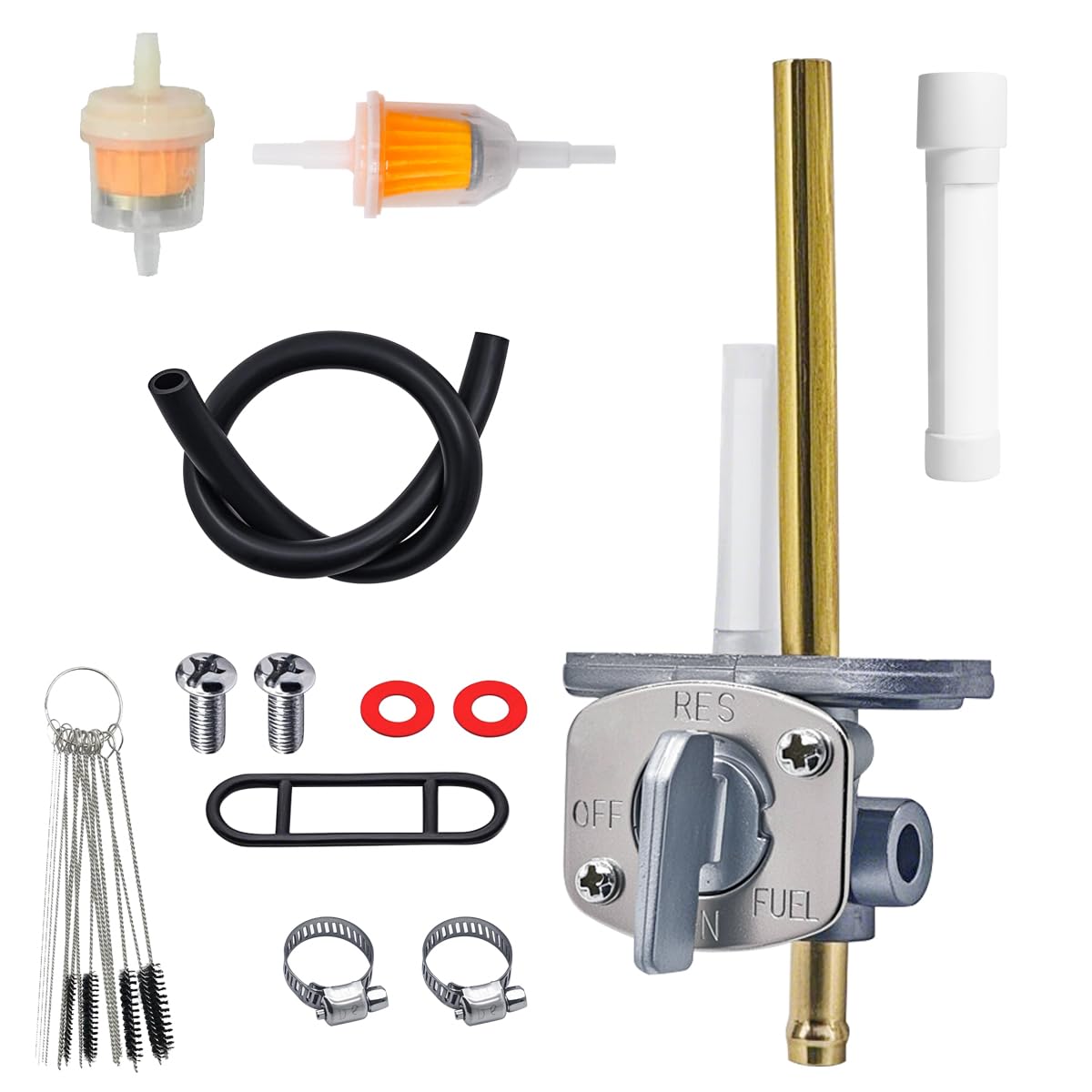 JDLLONG Big Bear 350 Fuel Gas Tank Switch Valve Petcock Kit For Yamaha Big Bear 350 1987-1999 Kodiak 400 4WD 1993-1999 YZ125X 2020-2022 YZ250X 2016-