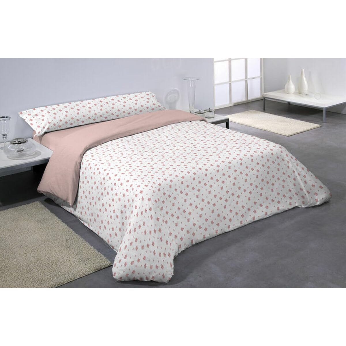 Hosteline Juego de Funda nórdica Barbara Rosa Cama de 90 2 Piezas