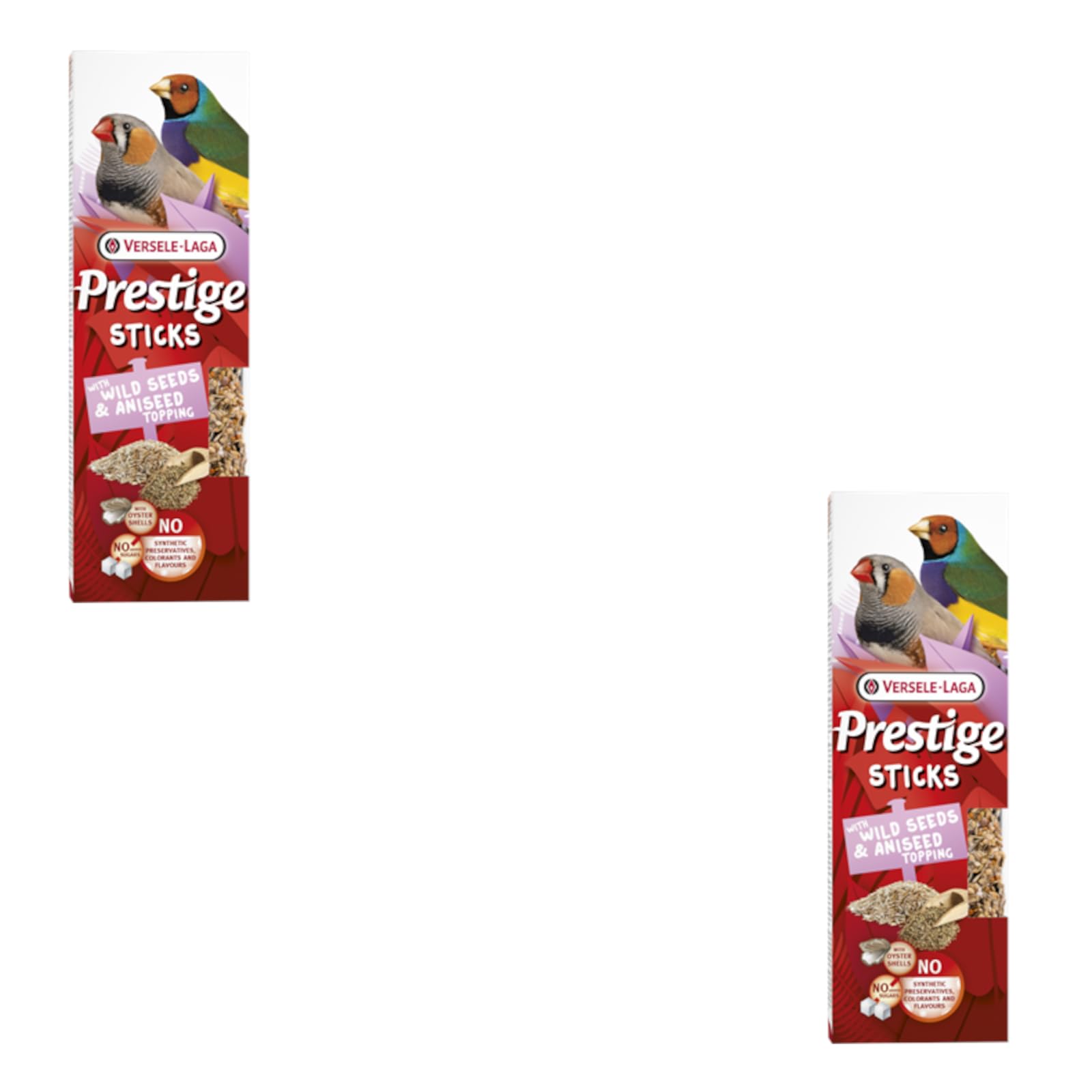 Versele-Laga Prestige Sticks Petits moineaux avec graines Sauvages & enrobage d'anis | Pack Double | 2 x 60 g | Snack pour Petits moineaux | sans conservateurs synthétiques