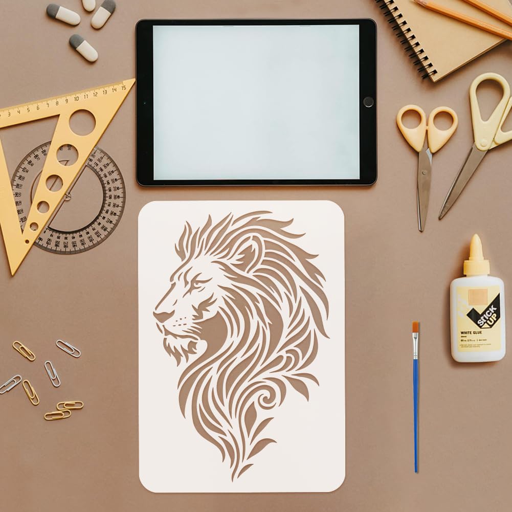 FINGERINSPIRE Stencil per pittura con impronte di orme, 30 x 30 cm, grande persona, stencil per dipingere animali, anatra, pollo, volpe, gatto, zampa, disegno, modello per decorazione di mobili da