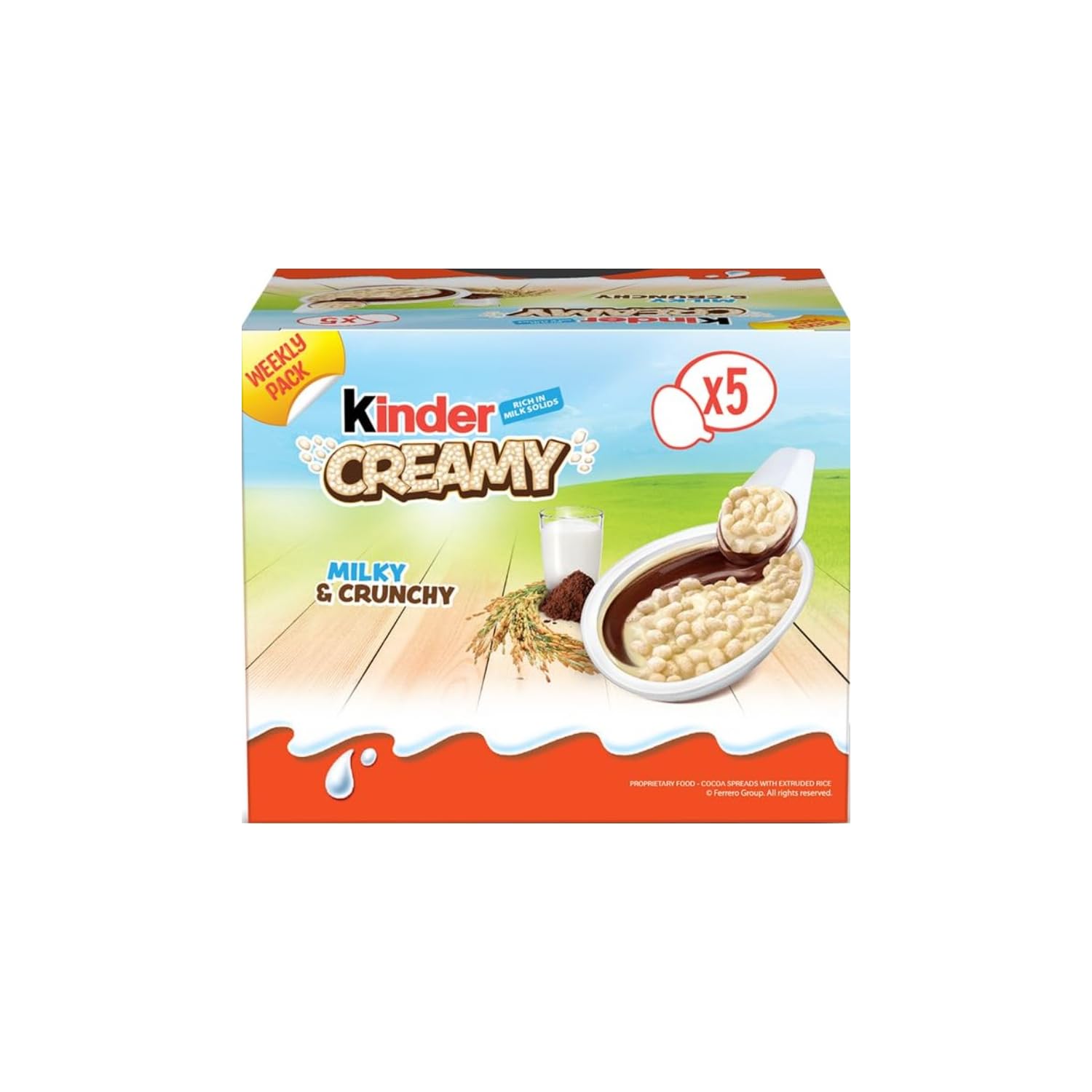 Kinder Chocolate Ferrero Egg Milky And Crunchy With Crispy Rice 95g