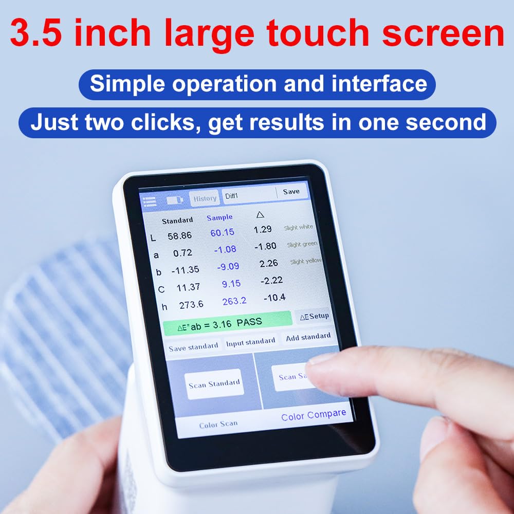 Colorimeter LS175 Fabric Color Checker Colorchecker LS175 45°/0° Touch Screen Large Measuring Aperture 20mm Food APP PC Software