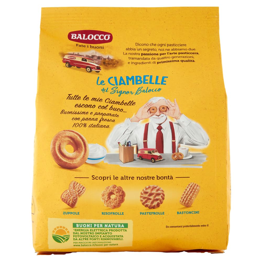 Italian Gourmet Bundle Sahne-Kringel-Kekse 6x 700g + Italian Gourmet Polpa Gratis – Italienische Ciambelle mit 100% frischer italienischer Sahne, Frühstücksgebäck & Vorrat 4,2kg