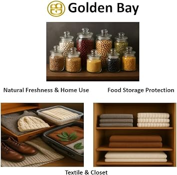 Golden Bay, Natural Dried Bay Leaves, 2.82 oz, Closet and Kitchen Freshness