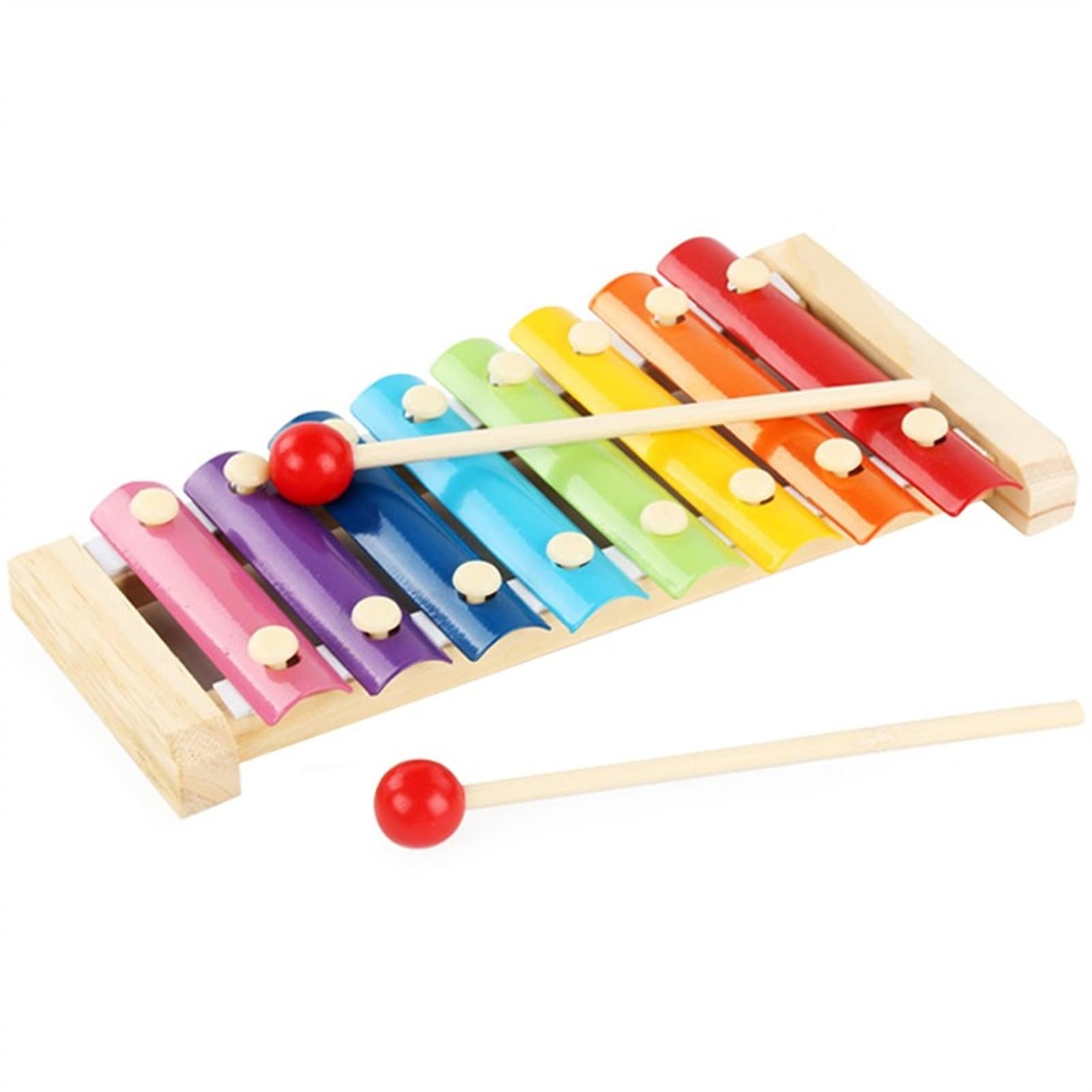 Strumento a percussione Glockenspiel con base in legno colorata con tavola armonica a 8 note Kit Glockenspiel Professionale