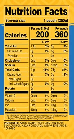Tastybite, Rice Basmati Organic, 8.8 Ounce