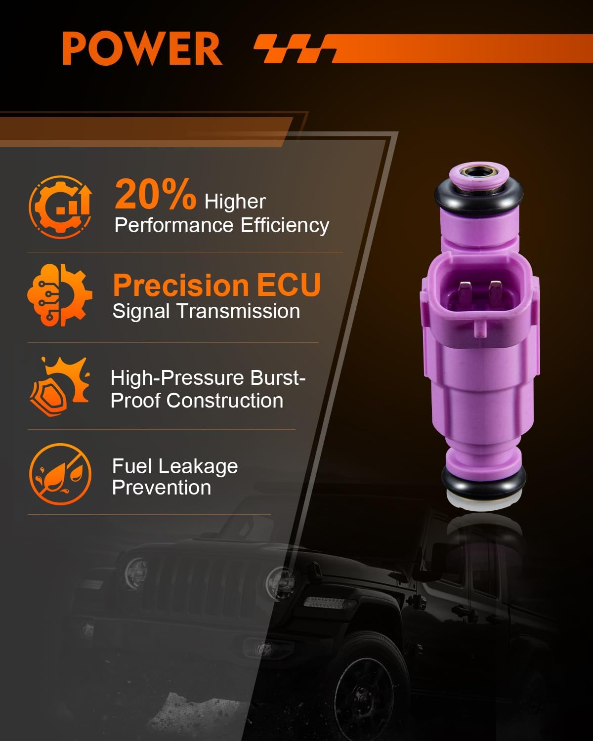 3531037170 1.6L L4 Fuel Injectors Fit For:-Hyundai Accent 2006-2011 For:-Kia Rio 2009 2010 2011, Rio5 2009 2010 2011 1.6L L4, Replacement FJ989, 35310-37170 (Set of 4)