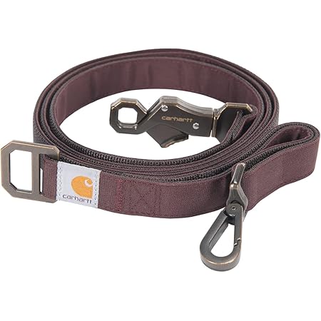 Carhartt Pet Durable Nylon Duck Leashes for Dogs, Reflective Stitching for Visibility, Deep Wine, Large