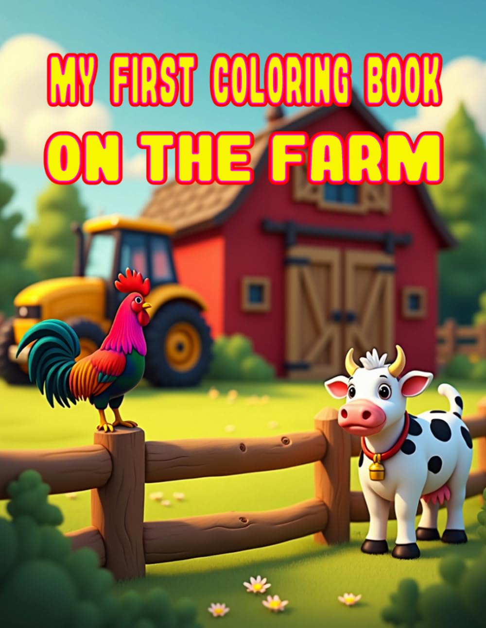 My First Coloring Book: On The Farm: Ignite their creativity with these cute farm images - cows, barns, tractors, and more