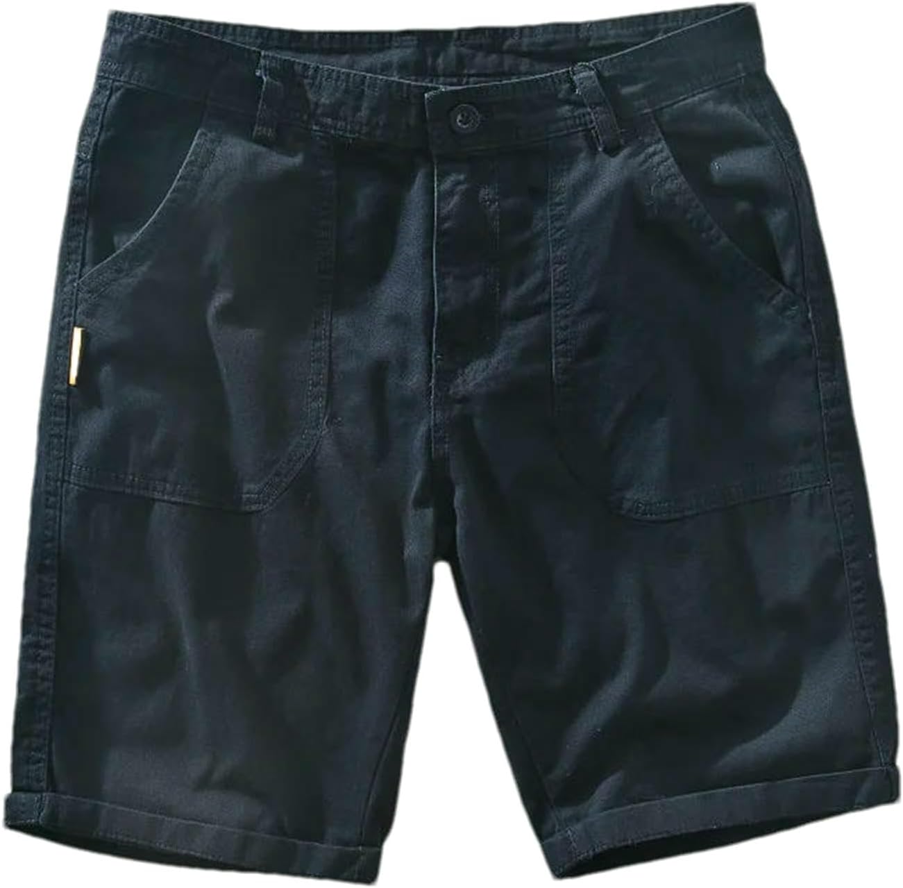 JXQXHCFS Men Solid Color Cargo Short Pants Casual Men's Loose Shorts with Multi-Pocket Short Man