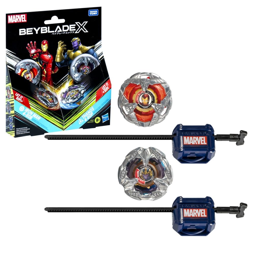 Amazon.com: Beyblade X, Marvel Collab, Iron Man 4-80B vs.Thanos 4