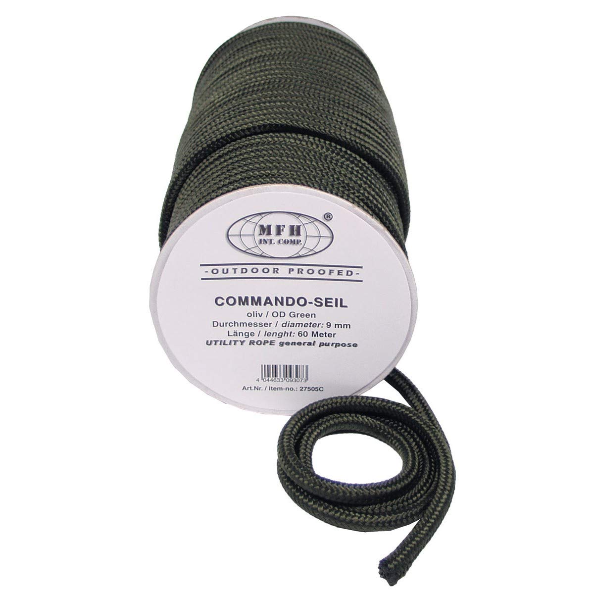 MFH 27505C 60 Metros de Cuerda de Polipropileno (Oliva/ 9 mm)