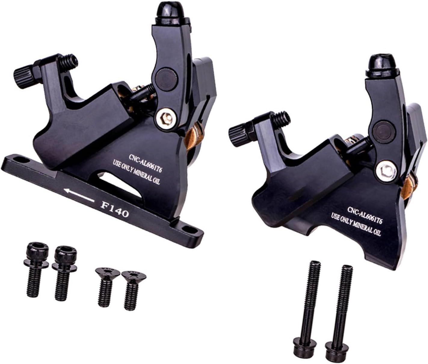 1ペアワイヤープルオイルディスクブレーキクランプフラットマウント油圧ロードバイクメカニカルワイヤプル自転車キャリパーフラットマウント