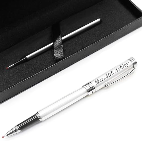 Vista 50 de Aolun Bolígrafos personalizados, bolígrafo grabado personalizado con tu nombre o mensaje, repuesto mediano recargable, regalos personalizados