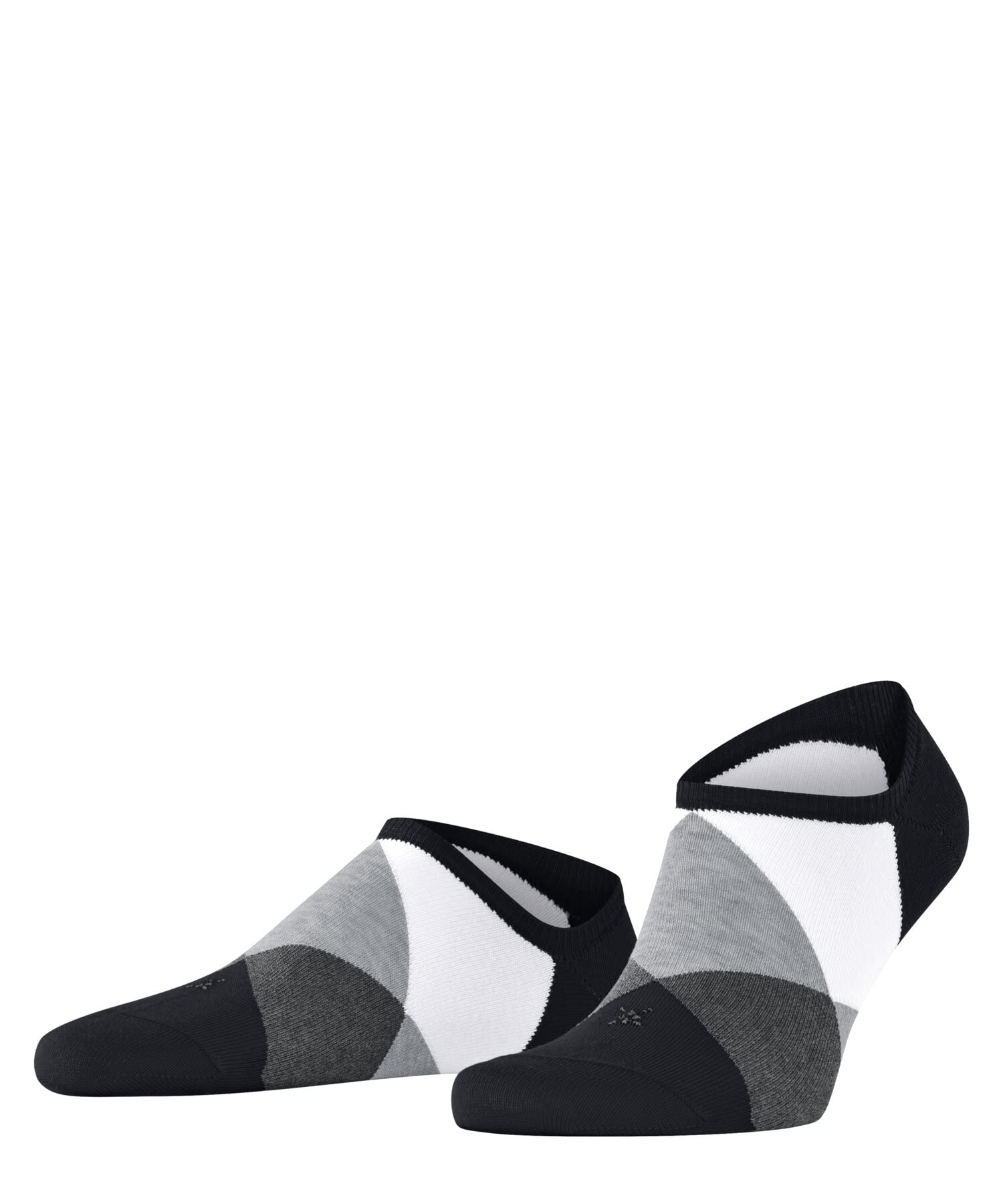 Burlington Men's Clyde M Sn Cotton Low-Cut Patterned 1 Pair Trainer Socks, Black 3002, 6.5-11