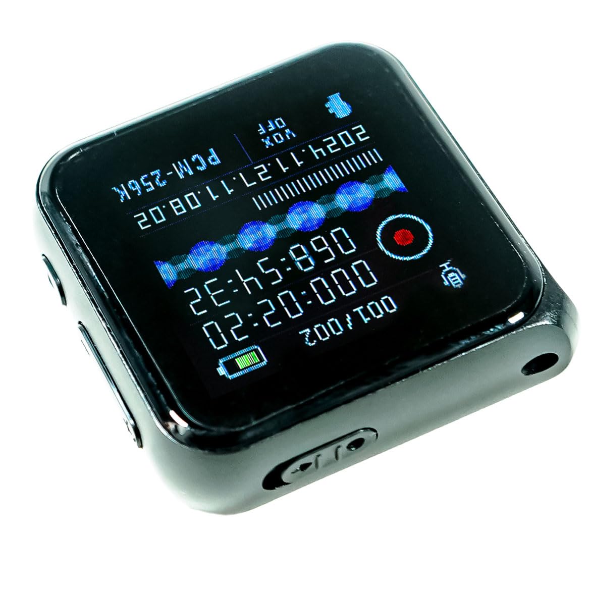 Mini Registratore Spia Vocale Professionale 8 GB con Attivazione Vocale VOX – Microfono Spia, Audio con Riduzione del Rumore - Cimice con Voice Recorder - Lettore MP3, Radio FM, Sveglia (M30)