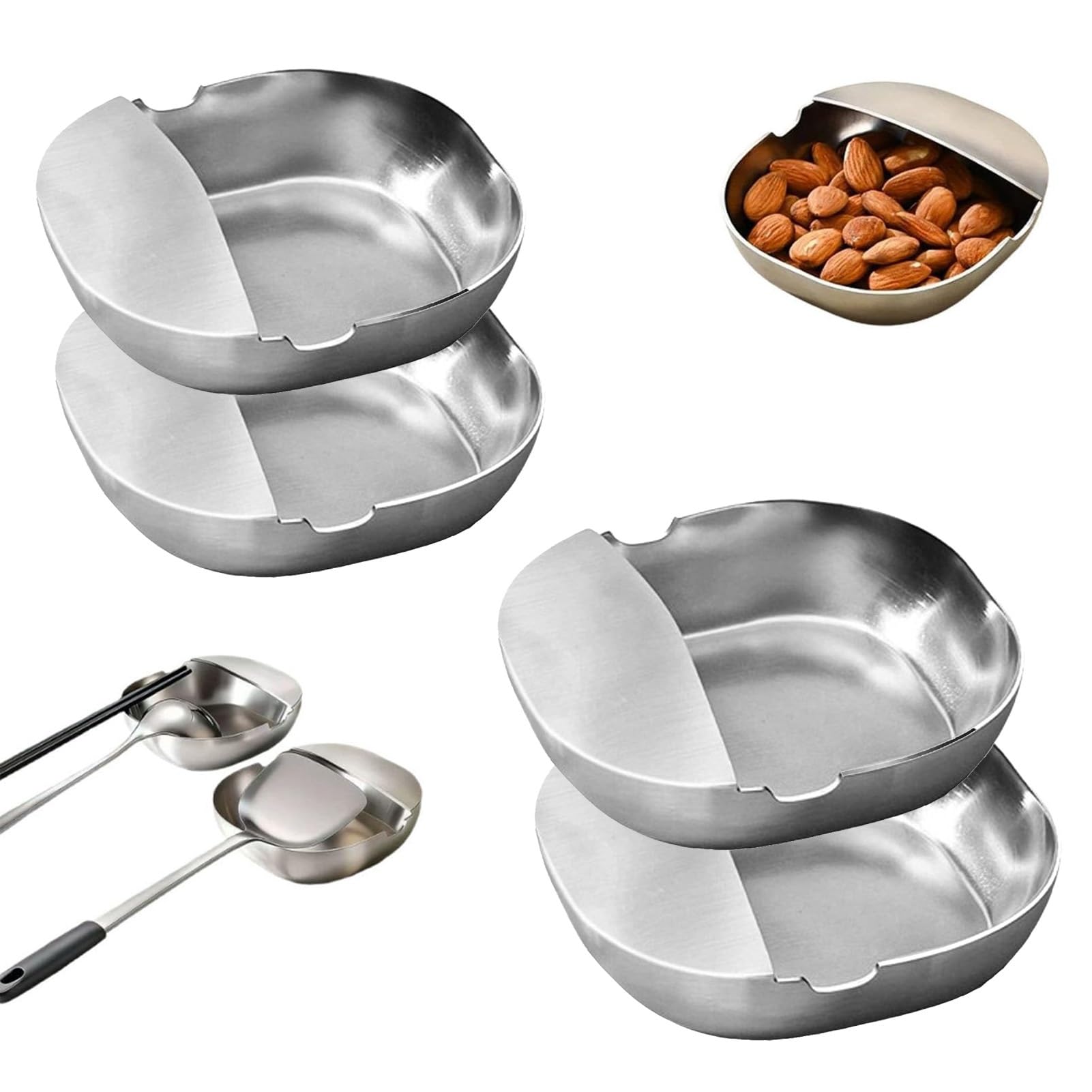 Repose-cuillère inox 304 anti-gouttes pour louche et spatule de cuisine sur plan de travail