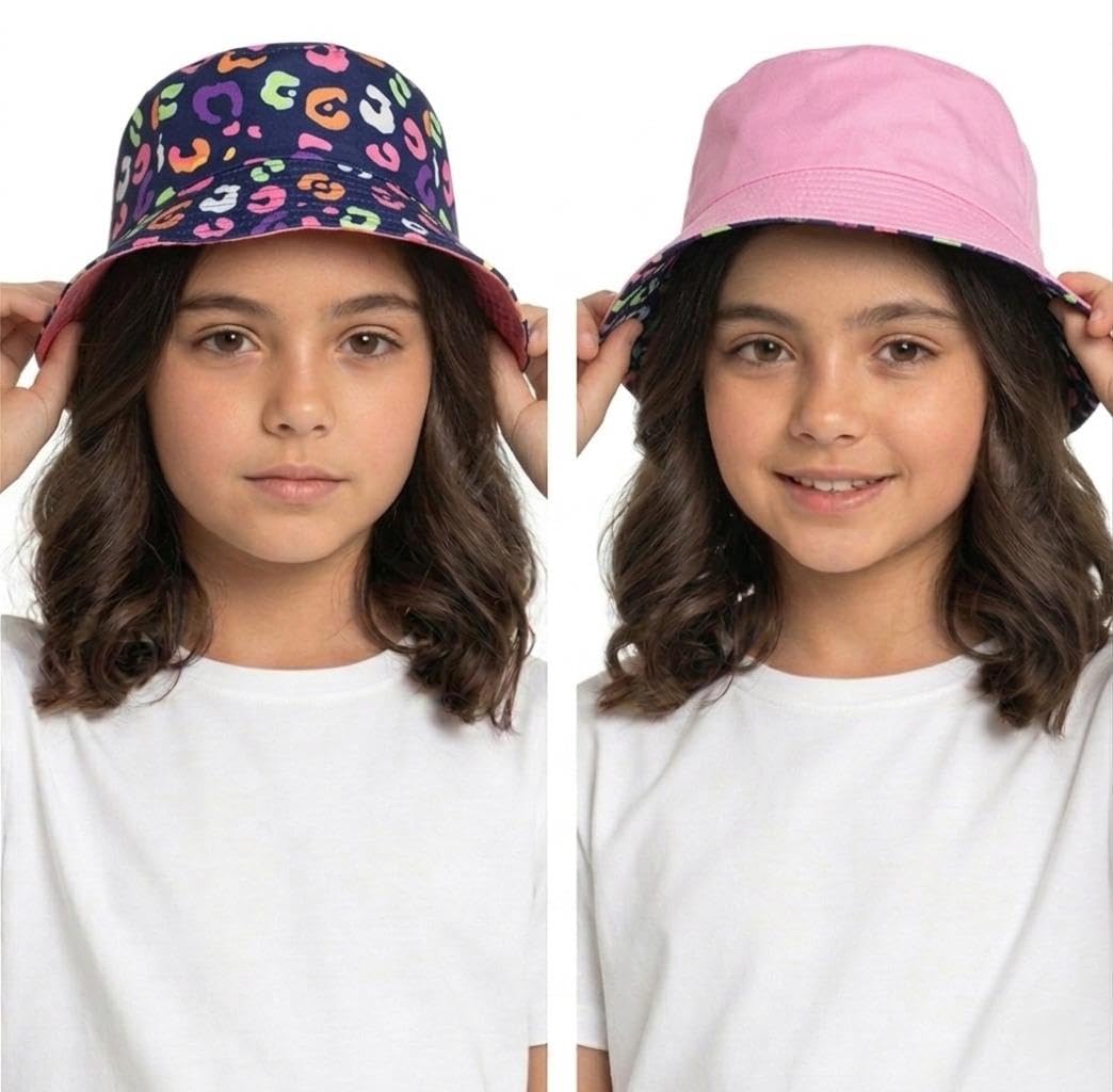A2z 4 Kids Girls Animal Boys Reversible - Bucket Hat Az41108 3-6 Yrs