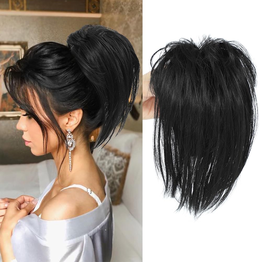 Curly Messy Ponytail Claw Clip-in Hair Bun Extension – Lightweight and Easy to Use