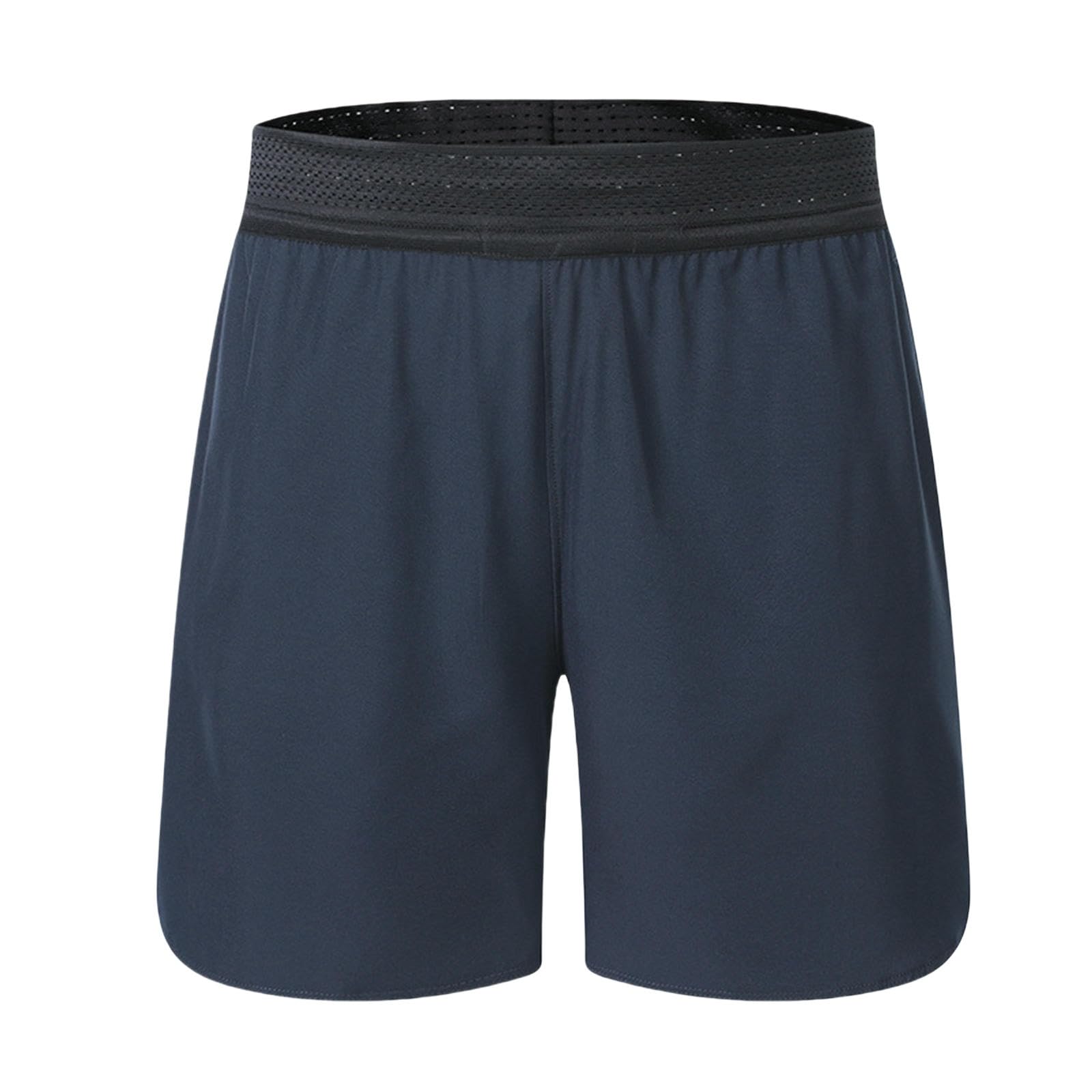 pantaloncini uomo Pantalones Deportivos De Secado Rápido para Hombres Cortos Carreras Al Aire Libre Entrenamiento Fitness Cuatro Cuartos-azul-2xl