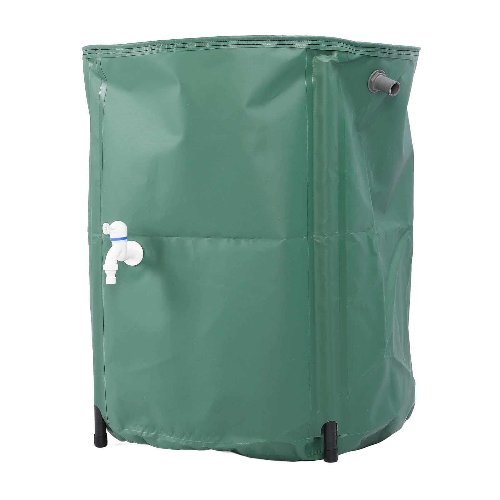 Generic Barile di Pioggia in PVC da 200 Litri con Aste in Fibra di Vetro Serbatoio Stabile di Acqua Piovana per Giardino