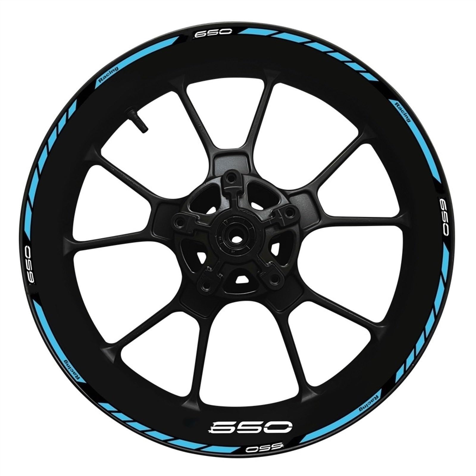 Stickers Motorcycle Wheel Stickers Reflective Rim Motorbike Waterproof Decals for Kawasaki Z650 Z 650(Style 3)