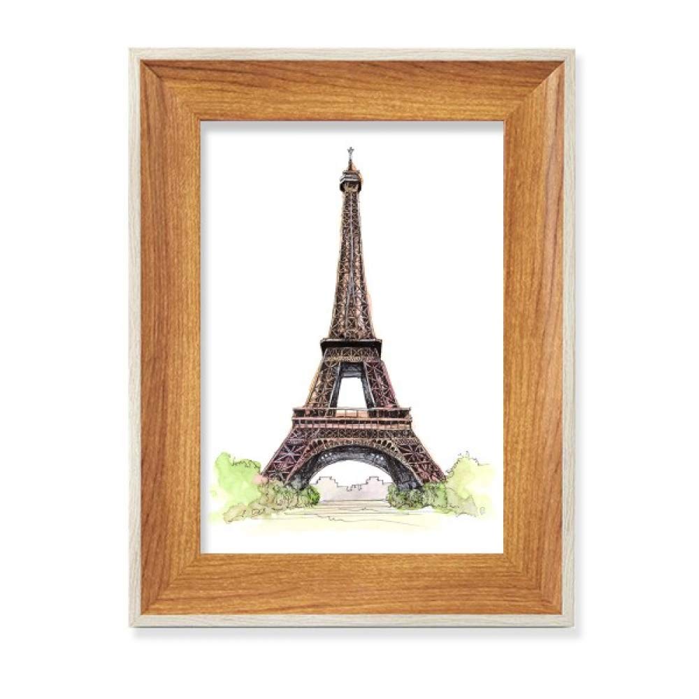 Cadre de photo Paris Tour Eiffel en bois pour tableau de bureau
