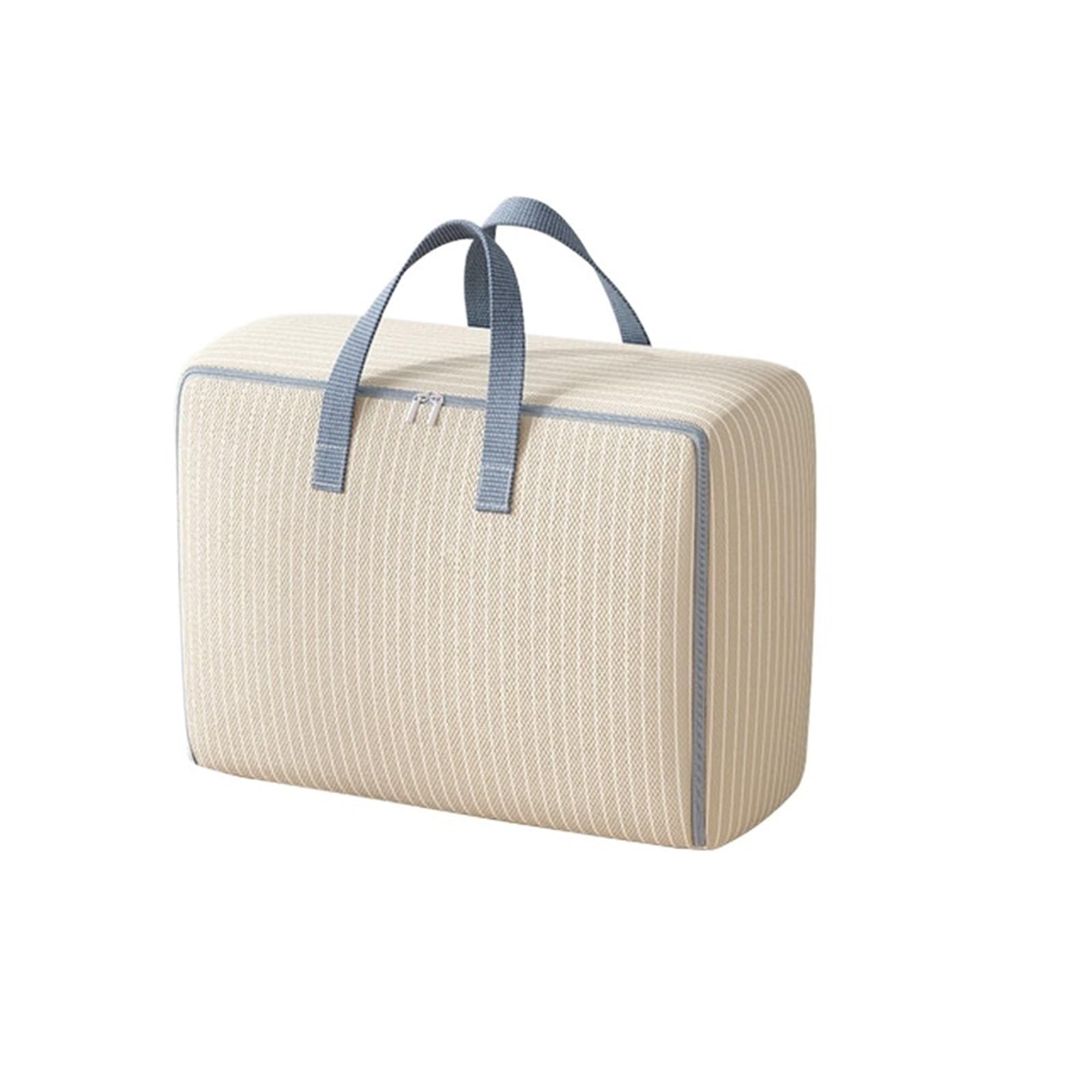 RRYPBOVG Foldable Blanket Storage Bags 3PCS Large Capacity Clothing Storage Bag Moving Bag Foldable Blanket Storage Container Organize Bedroom Closet(Beige-L)