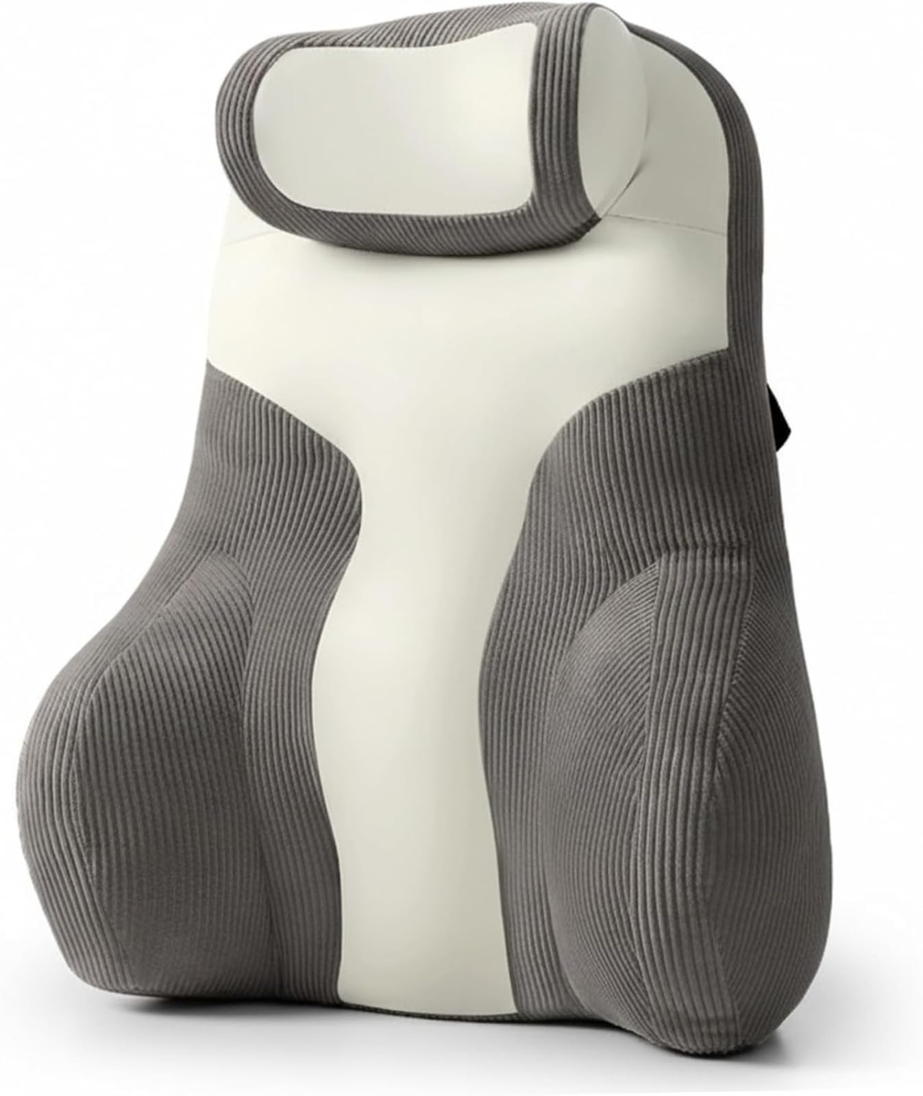 Cojín de asiento de pana para cama con reposabrazos, cojín de apoyo lumbar suave con diseño ergonómico para espalda y cuello, cojín de lectura para reposo en cama para sentarse