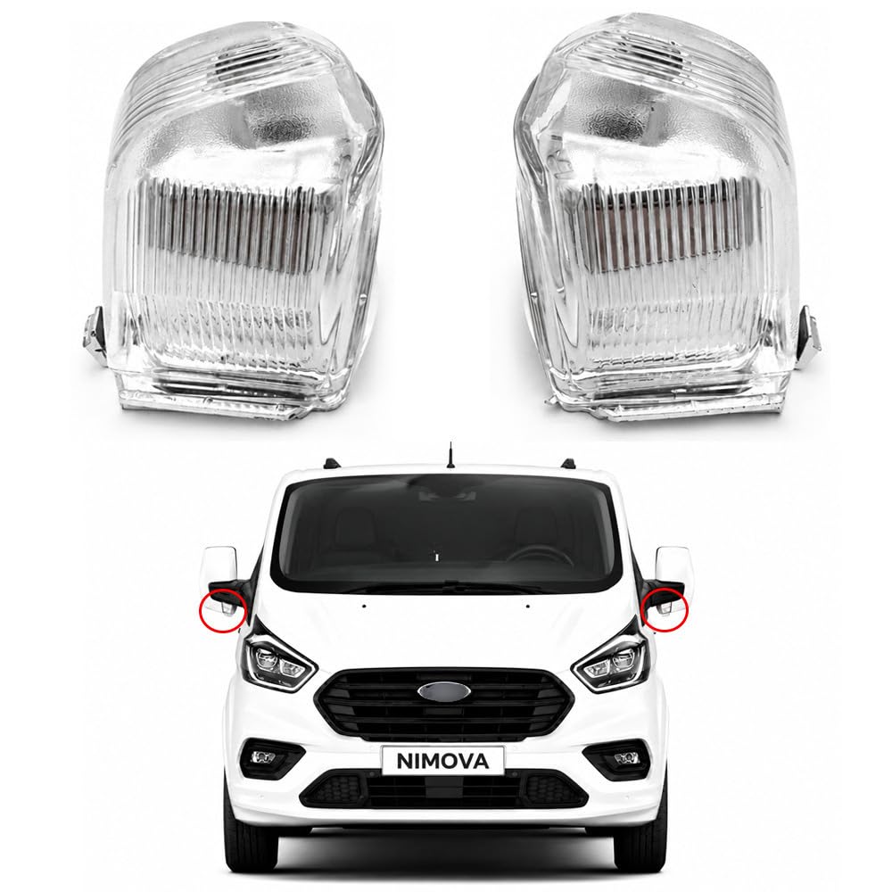 Répétiteur clignotant rétroviseur transparent pour Ford Custom 12-26