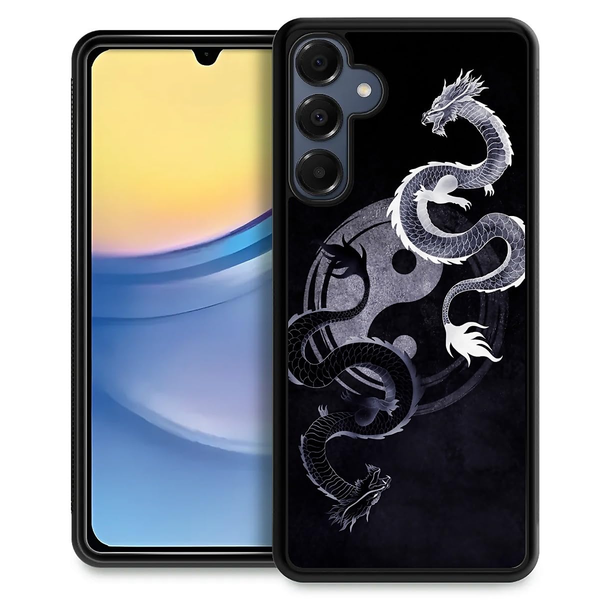 Pinsheng Case Compatible with Samsung Galaxy A16,Tai Chi Dragon Phone Covers for Men/Women,Anti-Skid Soft Silicone Shockproof Protective Case