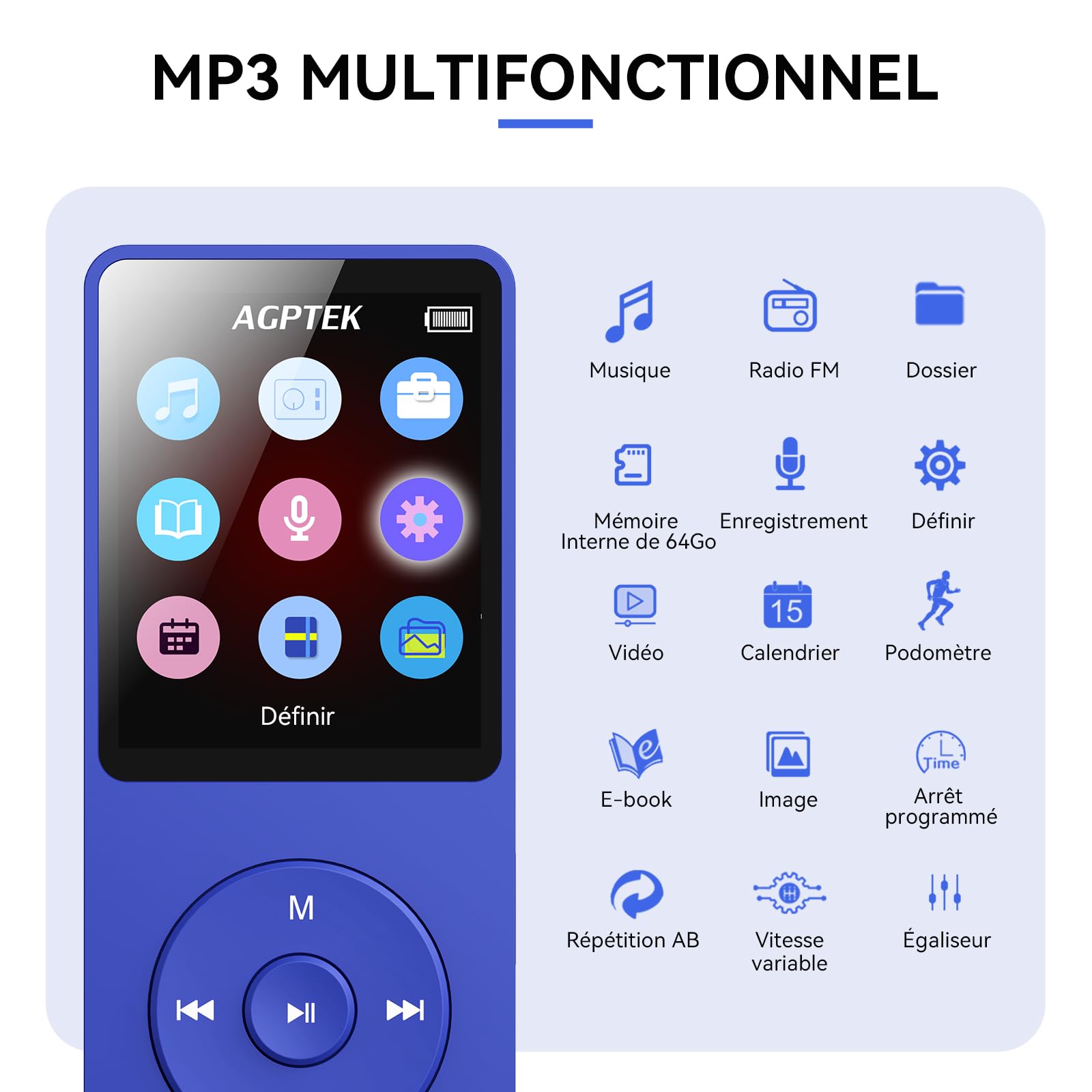 Lecteur MP3 SMPA02PDB et BCB boîte de Protection