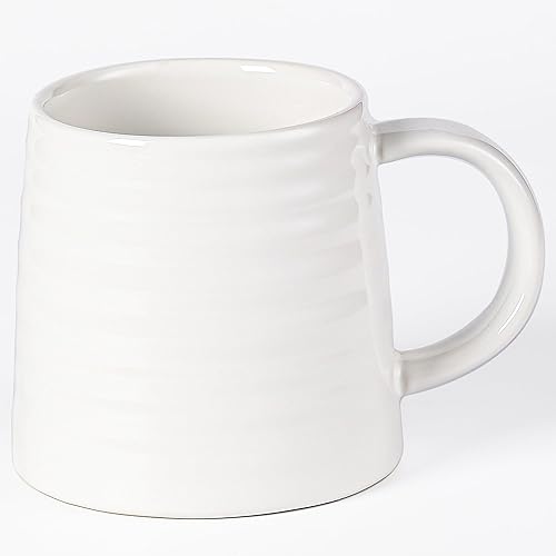 Miniatura 18 de Taza de Café Grande de Cerámica, Tazas de Cerámica Hechas a Mano, Tazas de Té con Asa Grande para Oficina y Hogar, 15.5 oz, Apta para Lavavajillas