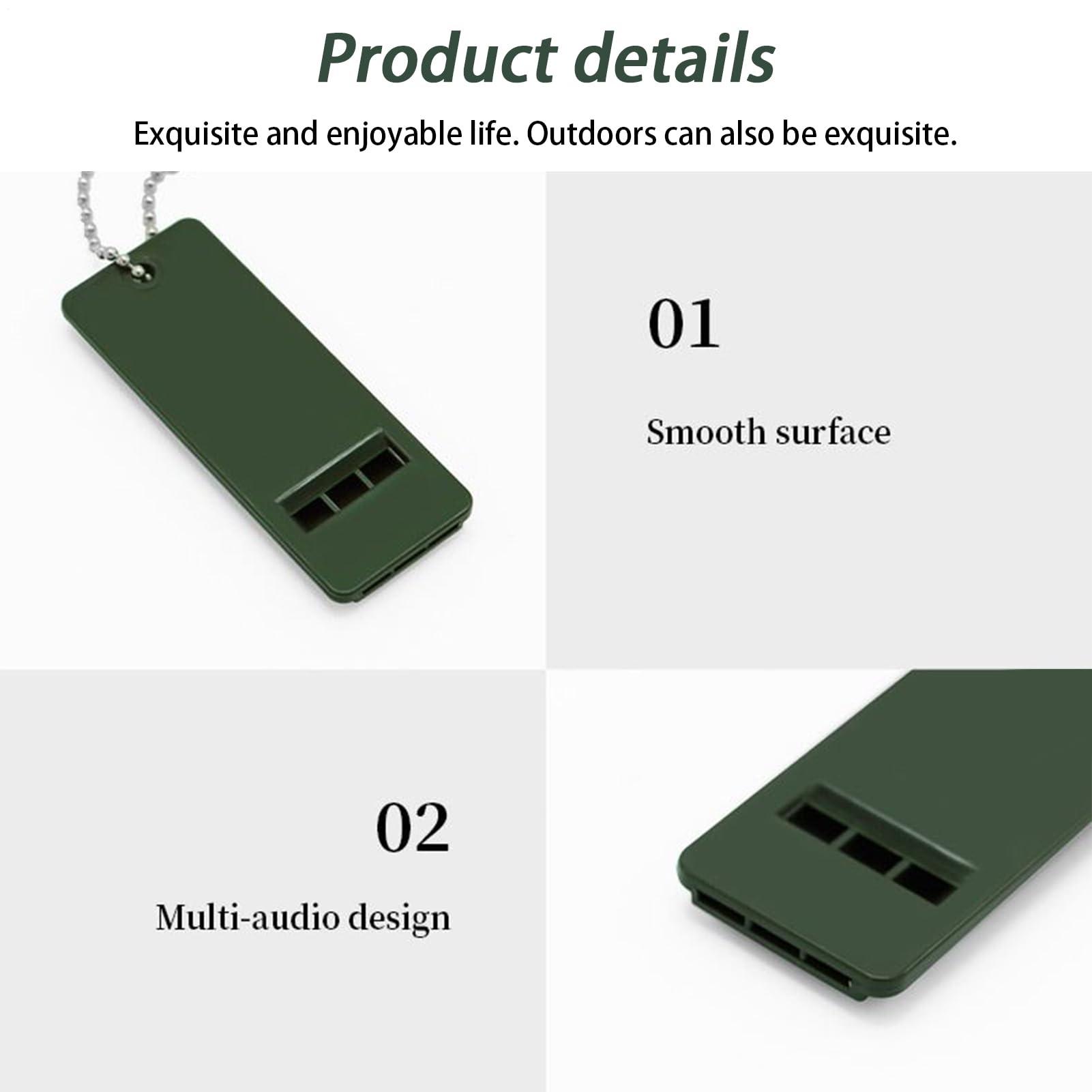 Silbato de Seguridad, Silbato Fuerte de decibelios de 3 Tonos, Herramienta de Supervivencia para, Defensa, Rescate, Desierto, Deportes, Caza, Barco, Oso Coyote