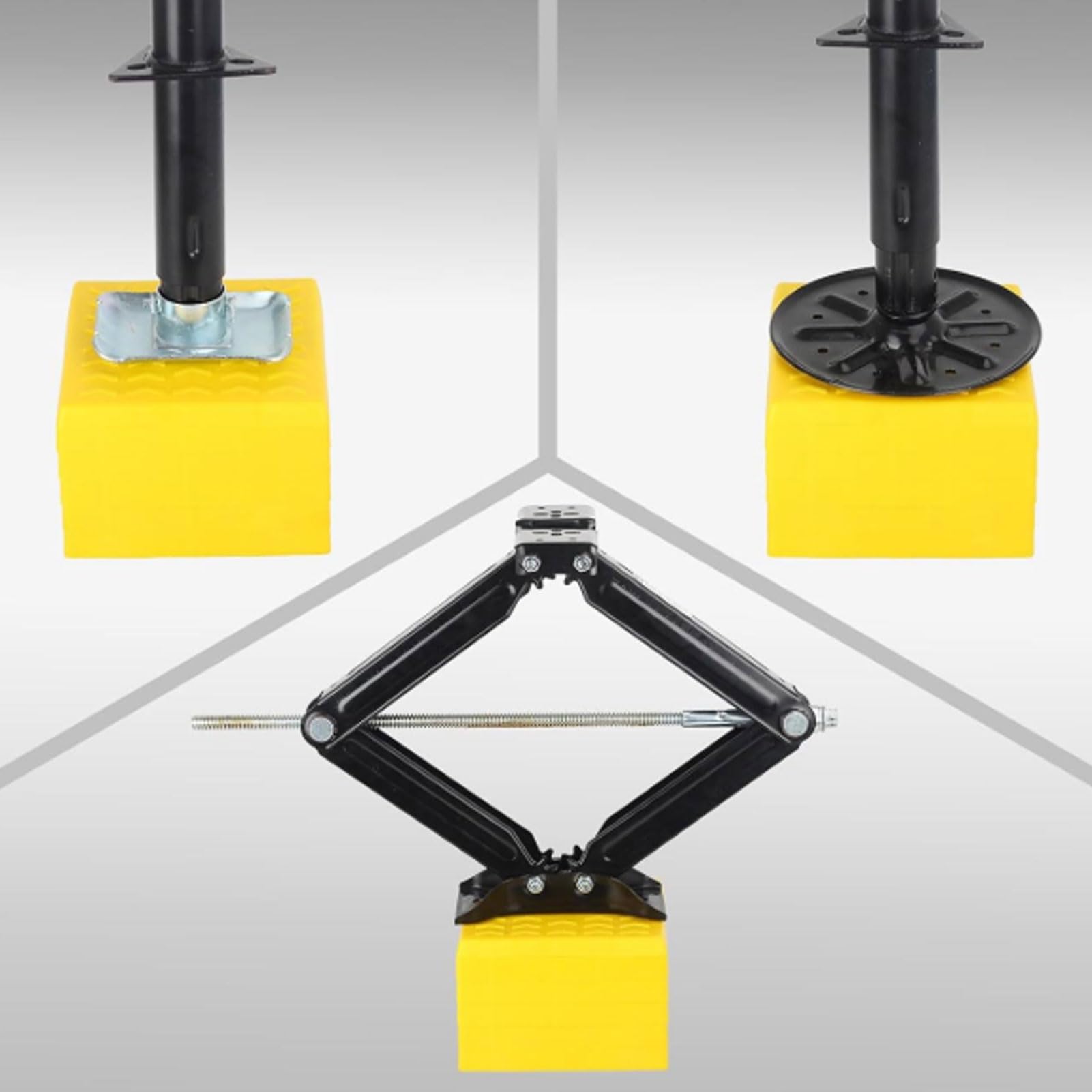 Luocute 10pcs RV Blocksing, Stosy w Stosy Wytrzymałościowe Podkładki do Obozowiczów dla Pojedynczych Podwójnych kół Podnośniki Hydrauliczne z torbą do Przenoszenia do Kempingowej