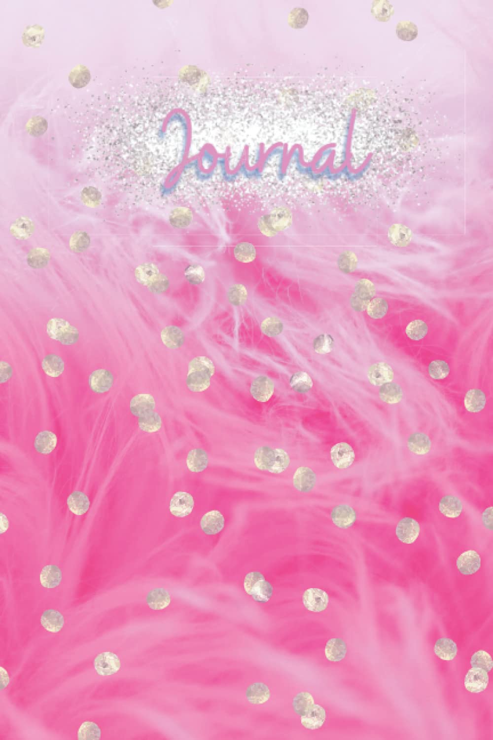 Journal of Pink Feathers with Diamond Overlay