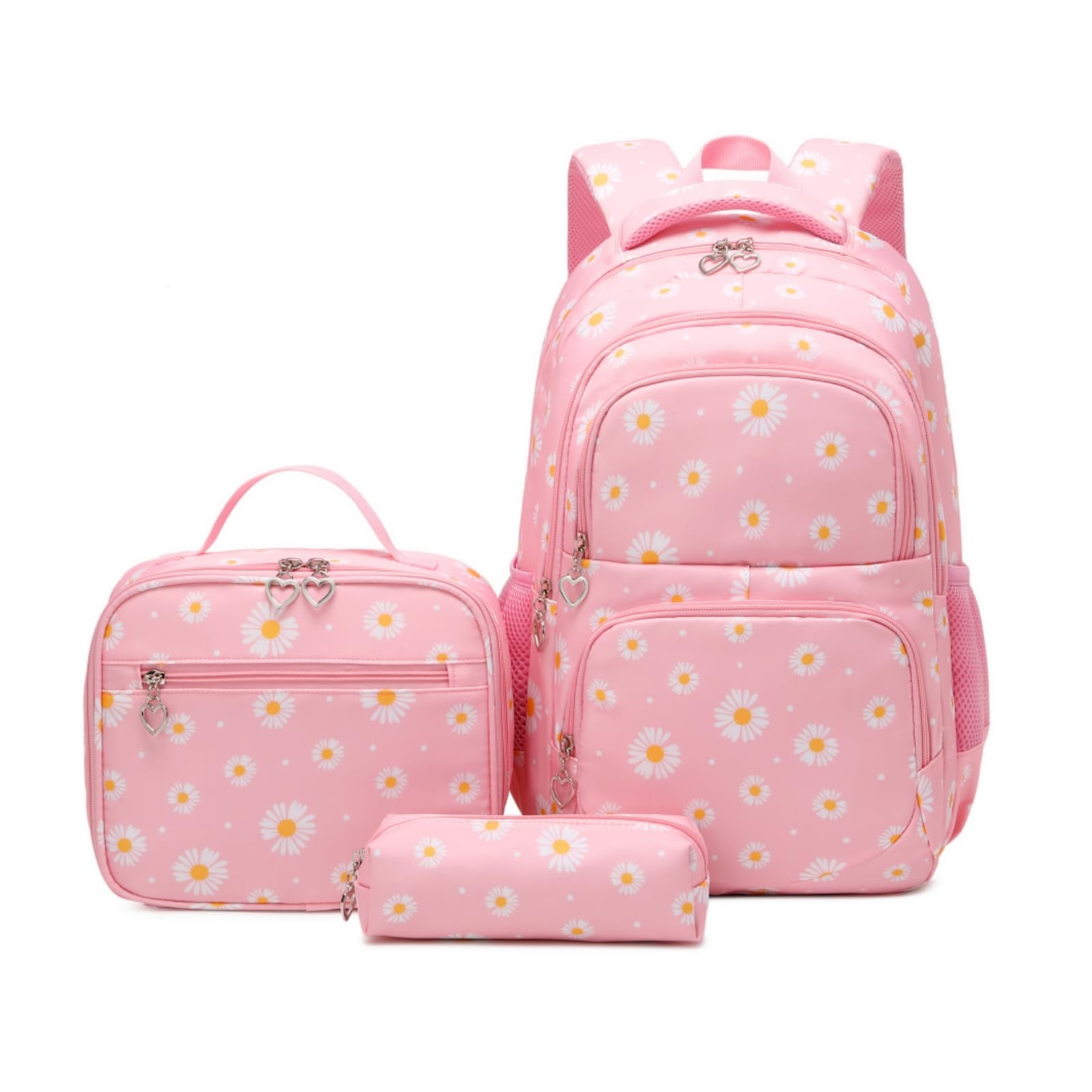 Girls Backpack Kids School Bookbag Set for Teen Girls Elementary Students Casual Back Pack with Lunch Box