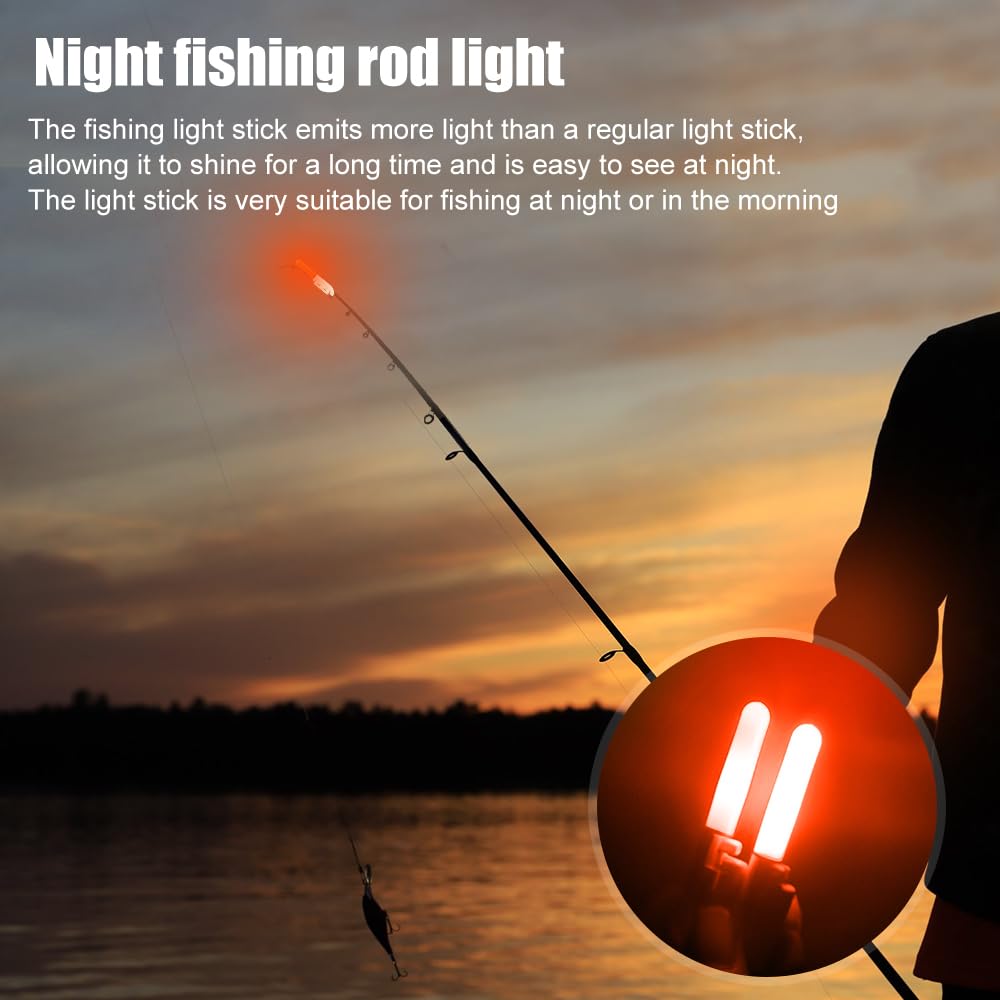 5 Campanas de Alarma de Pesca, LED luz Nocturna para Pesca Impermeables Alarma de mordida de Pesca Nocturna con Hebilla Alarma de mordedura de Pesca Nocturna para caña de Pescar de mar,Rojo