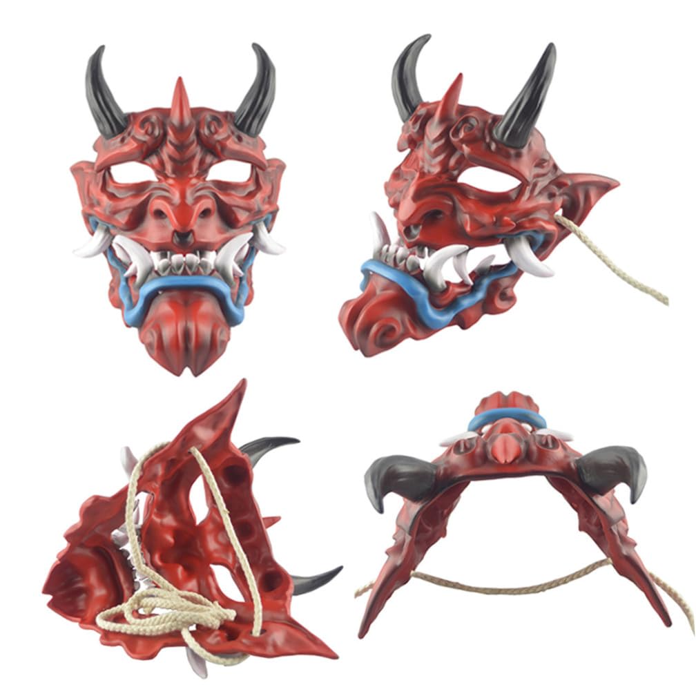 ibasenice 1Stk Partyzubehör Halloween-Maske Tier Maskerade-Maske halloween masken halloweenmaske kopfschmuck Cosplay-Maske Teufelsmaske Abschlussball Kleidung Kopfbedeckung bilden Mann rot